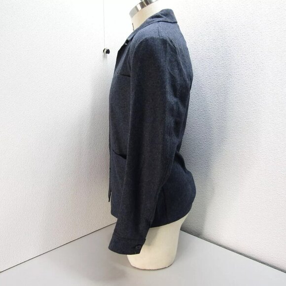 NEW ALAN PAINE Men's US M Richmond Wool Blend Knitted Shacket Shirt Jacket Navy - Picture 4 of 11